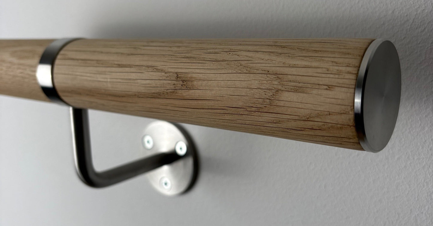 Slimline Oak Wall Handrail Kit