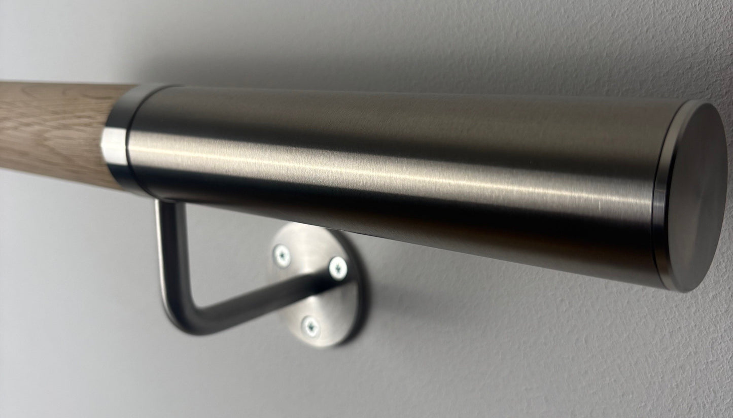 Slimline Oak Wall Handrail Kit