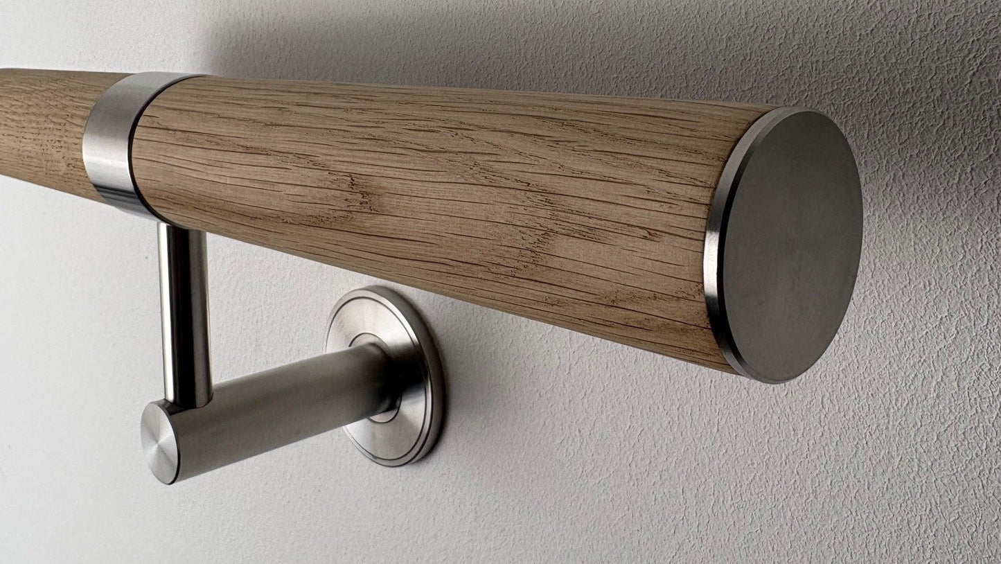 Premium Contemporary Oak Wall Handrail Kit