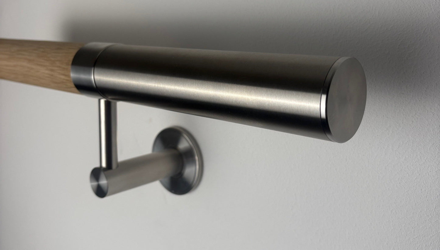 Premium Contemporary Oak Wall Handrail Kit