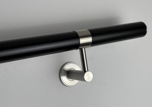 Black Stainless Steel Modular Handrail kits - 42.4mm diameter