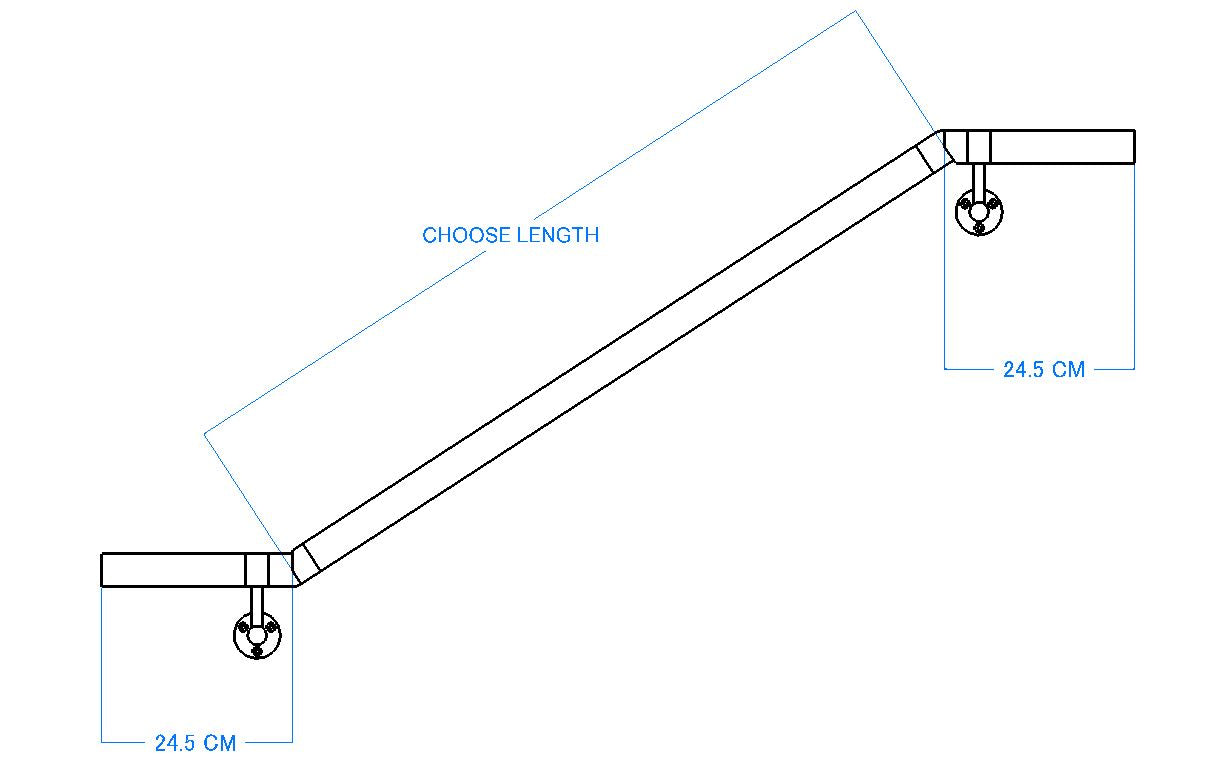 ADJUSTABLE STAINLESS Steel Kit for Stairs / Steps, suitable for internal and external use (316SS)