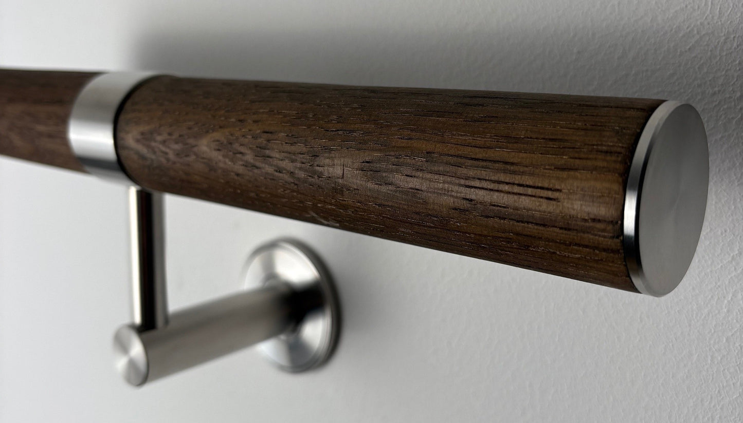 Premium Contemporary Oak Wall Handrail Kit