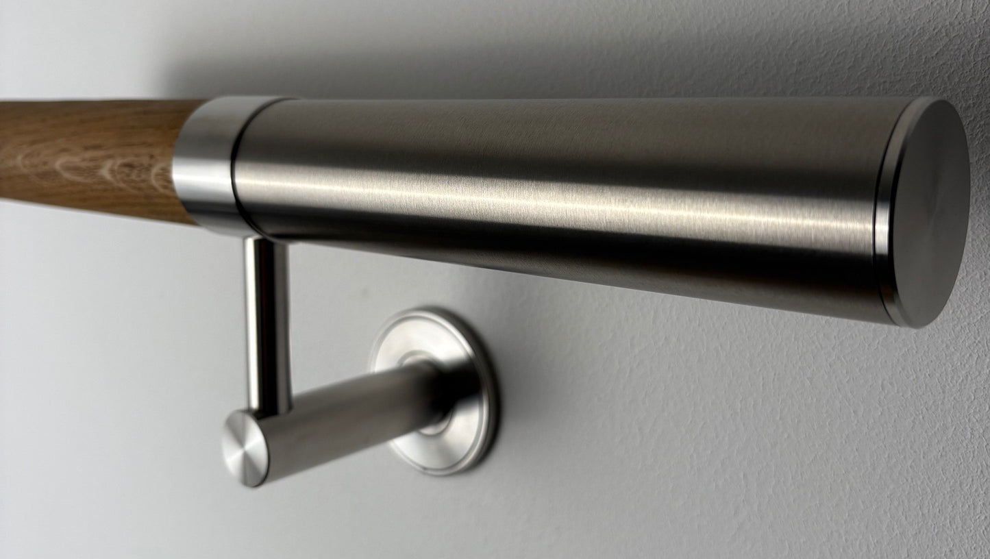 Premium Contemporary Oak Wall Handrail Kit