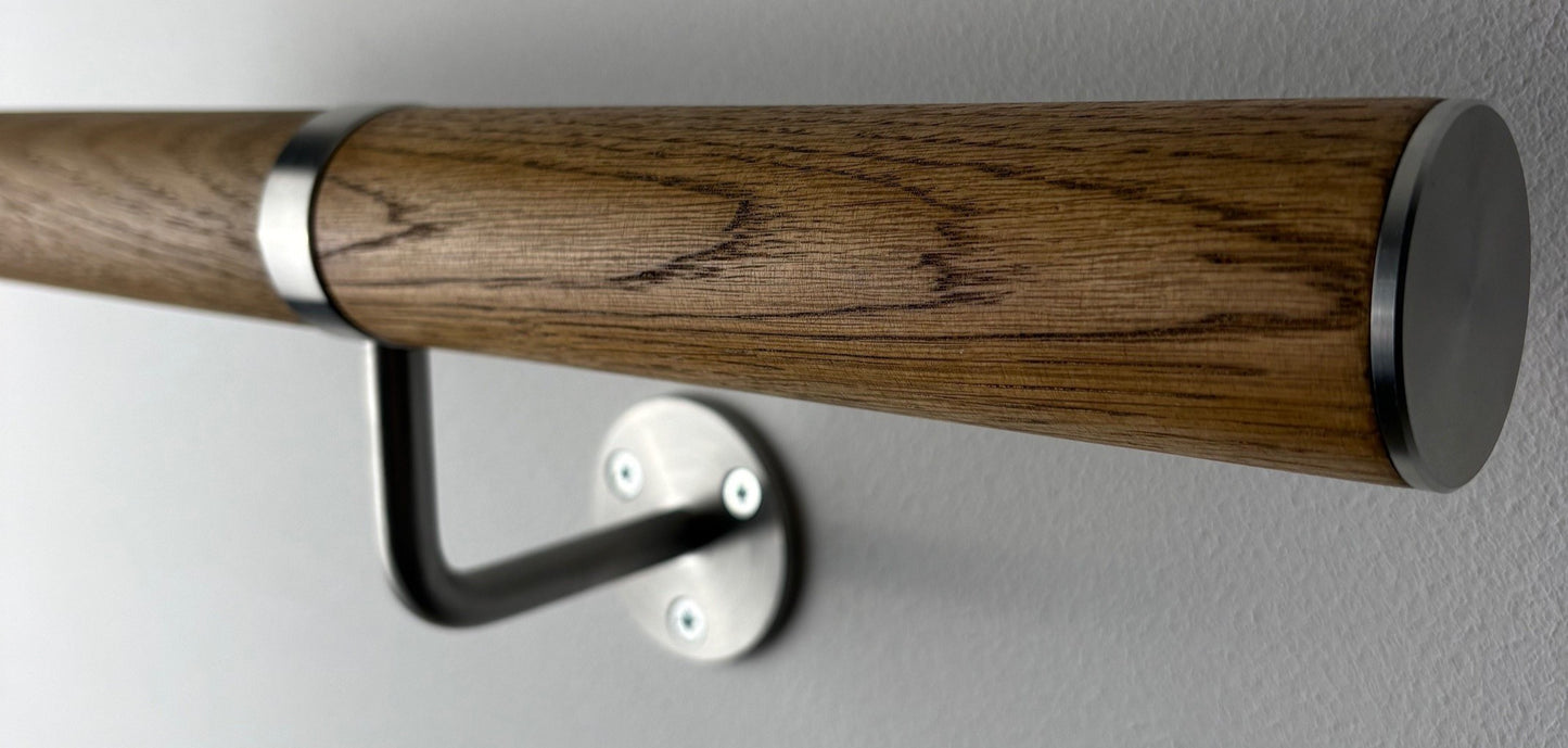 Slimline Oak Wall Handrail Kit