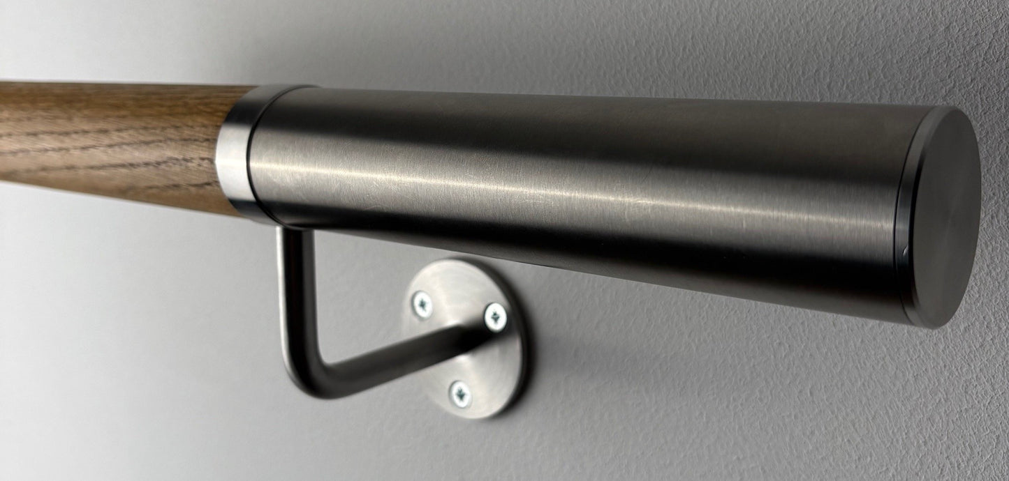 Slimline Oak Wall Handrail Kit